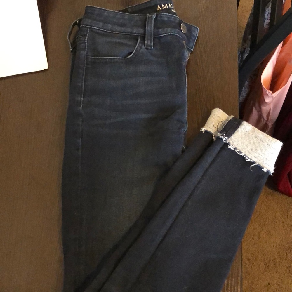 American eagle skinny jeans size 4 dark wash